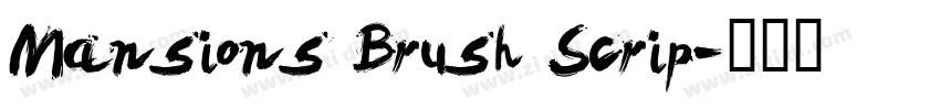 Mansions Brush Scrip字体转换